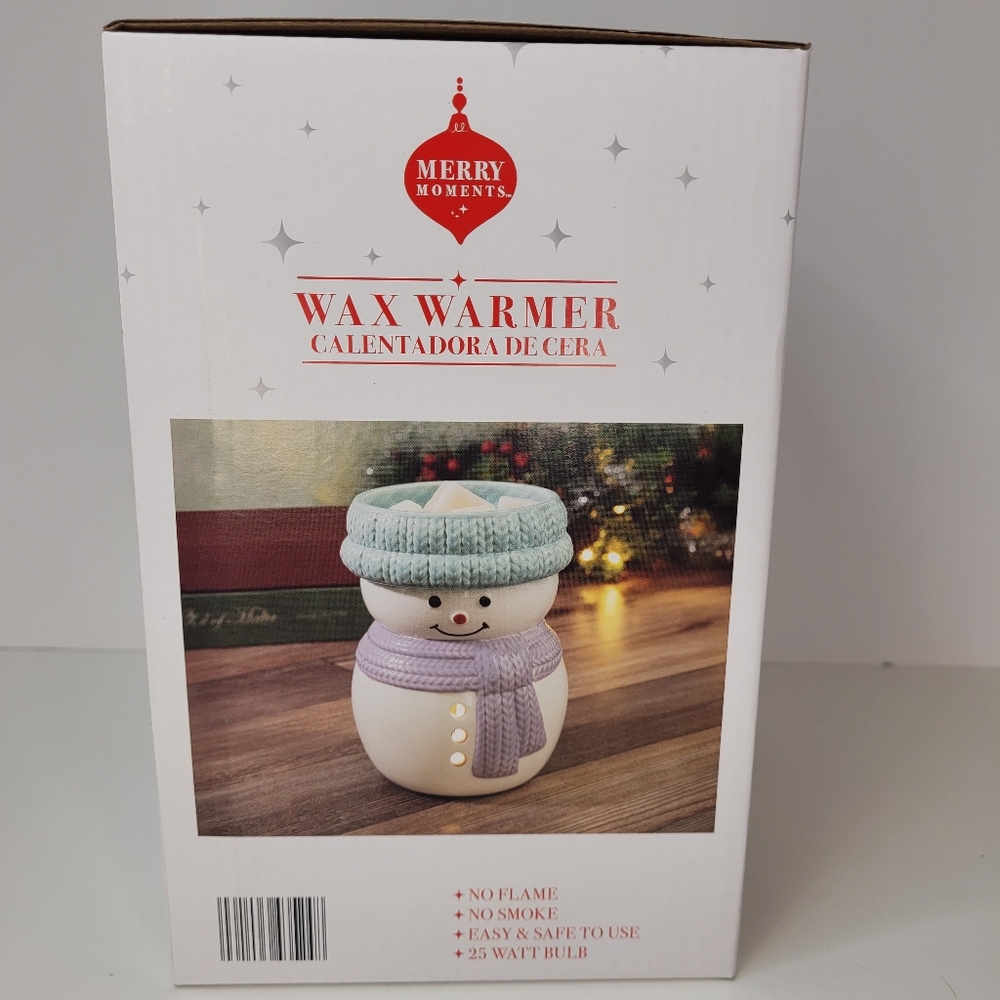 Merry Moments Snowman Wax Warmer – Ceramic Christmas Wax Melter